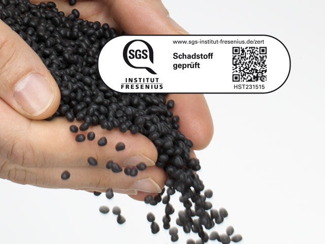 TÜV-zertifiziertes Ergon-Gummigranulat – Made in Germany