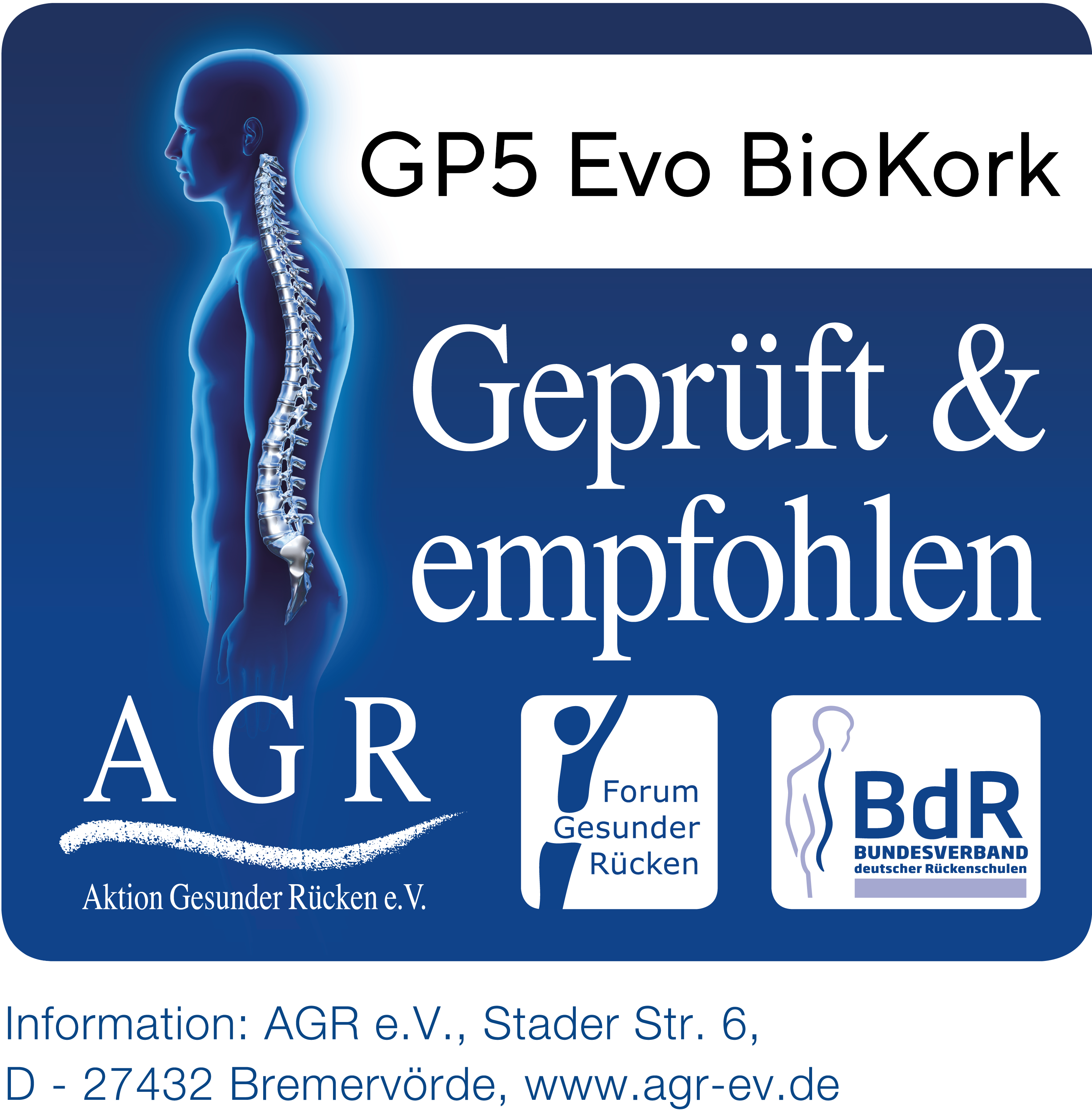 Offiziell bestätigt: Der GP5 Evo BioKork hat eine rückenschonende Wirkung