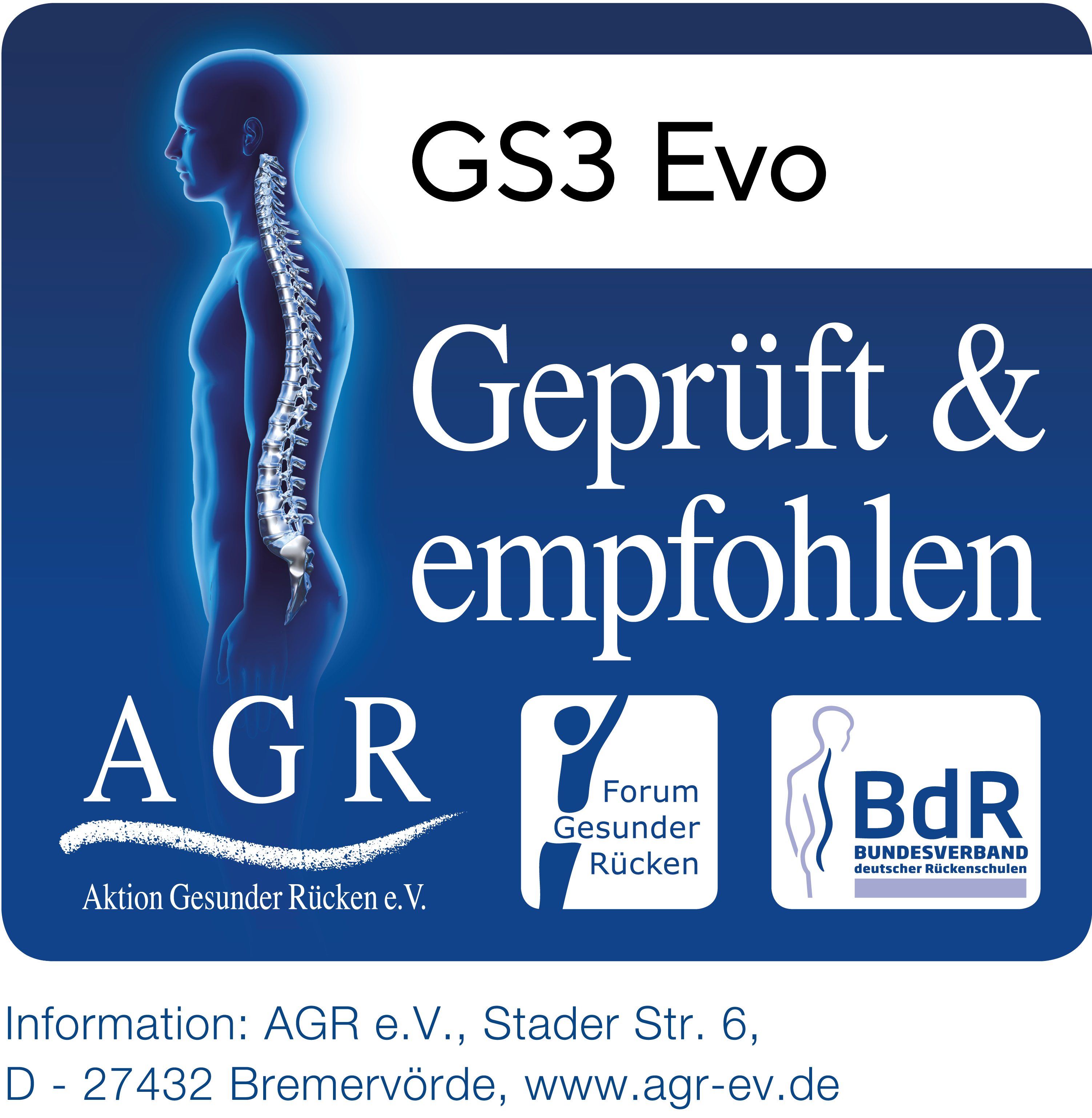 Offiziell bestätigt: Der GS3 Evo hat eine rückenschonende Wirkung