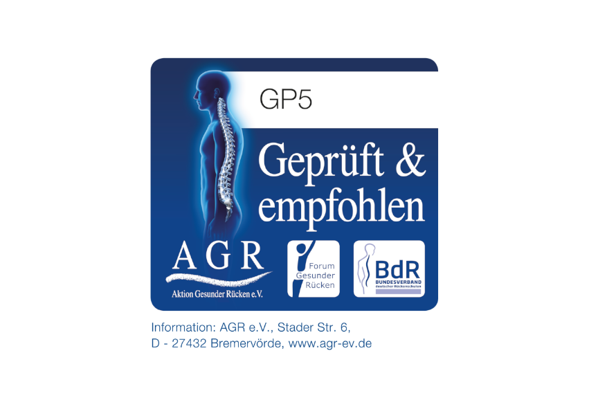 Ergon GP5: Geprüft & empfohlen von „Aktion Gesunder Rücken e.V.“.