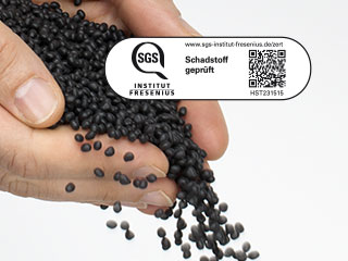 GS3 Evo-Griffgummi zertifiziert durch das SGS INSTITUT FRESENIUS