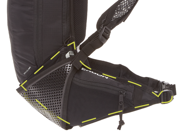 Ergon backpack BX2 Evo with practical hip belt.