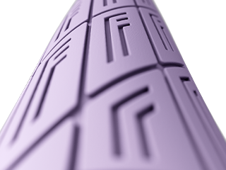 Close-up of the GMS grip texture with the texture pattern graphically highlighted.