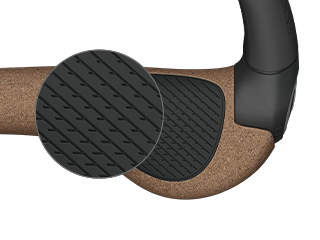 Close-up of the surface texture of the GP5 Evo BioKork)