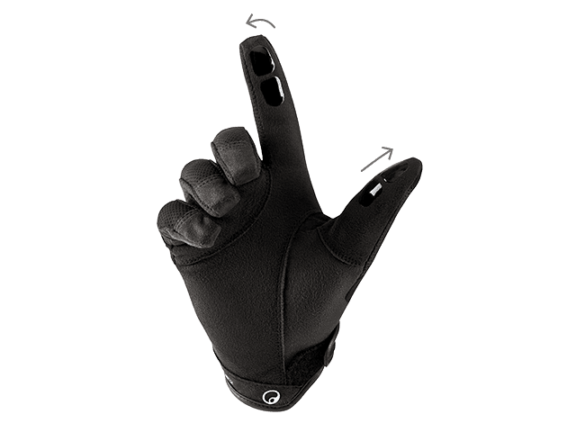 Ergon HM2 glove with anatomically pre-shaped palm.