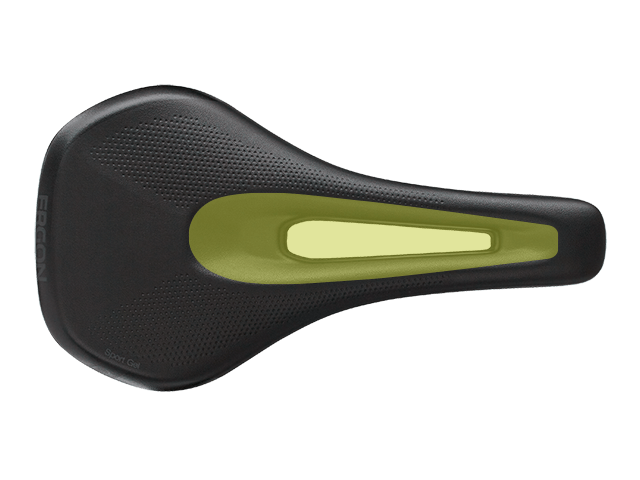 Ergon SM Women’s saddle with relief channel far forward.