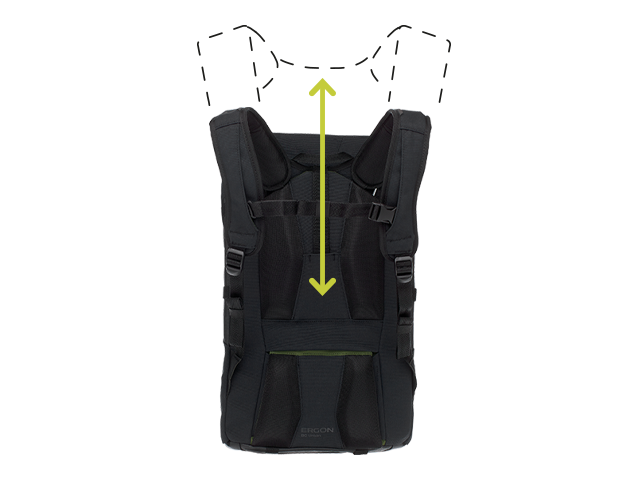 Ergon backpack BC Urban with 4-way adjustable carrying system.