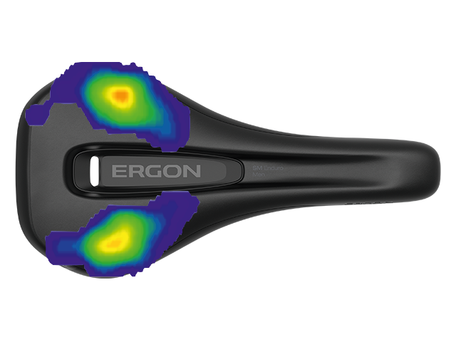 Pressure picture of the Ergon saddle SM Enduro