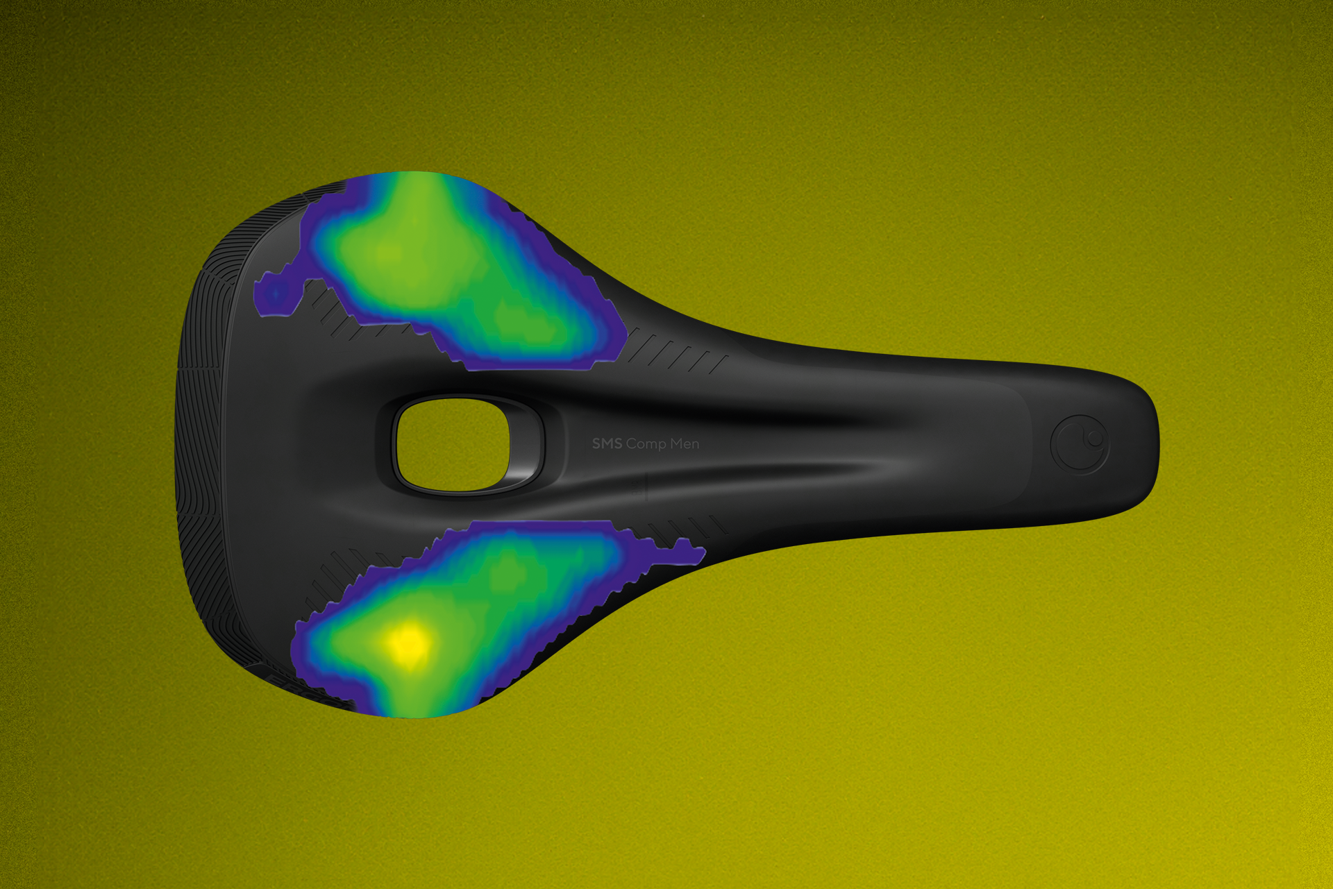 Ergon SMS Fahrradsattel Druckmessbild