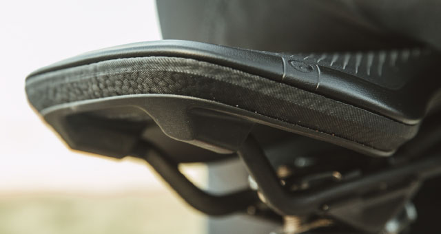 Nahaufnahme eines Ergon Sattels