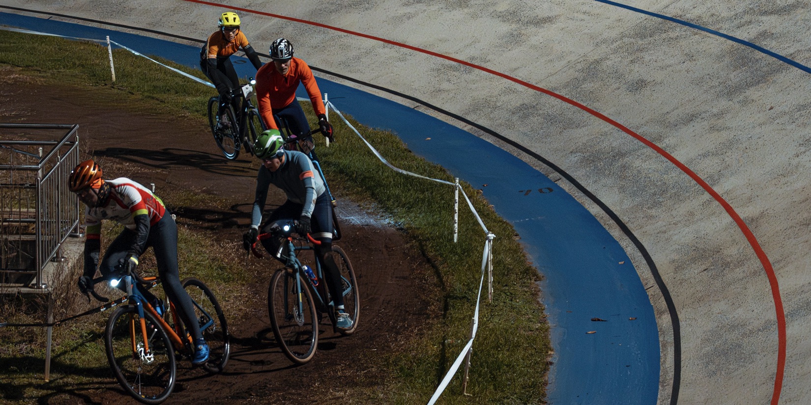 Riders in a cross-country race