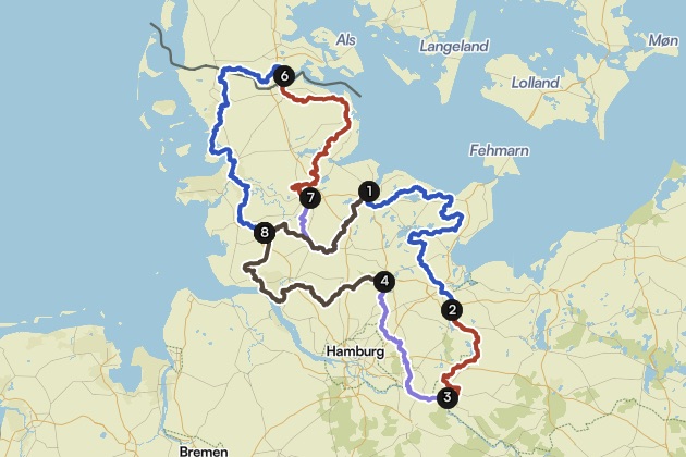 Hackenpedder auf einer Karte eingezeichnet