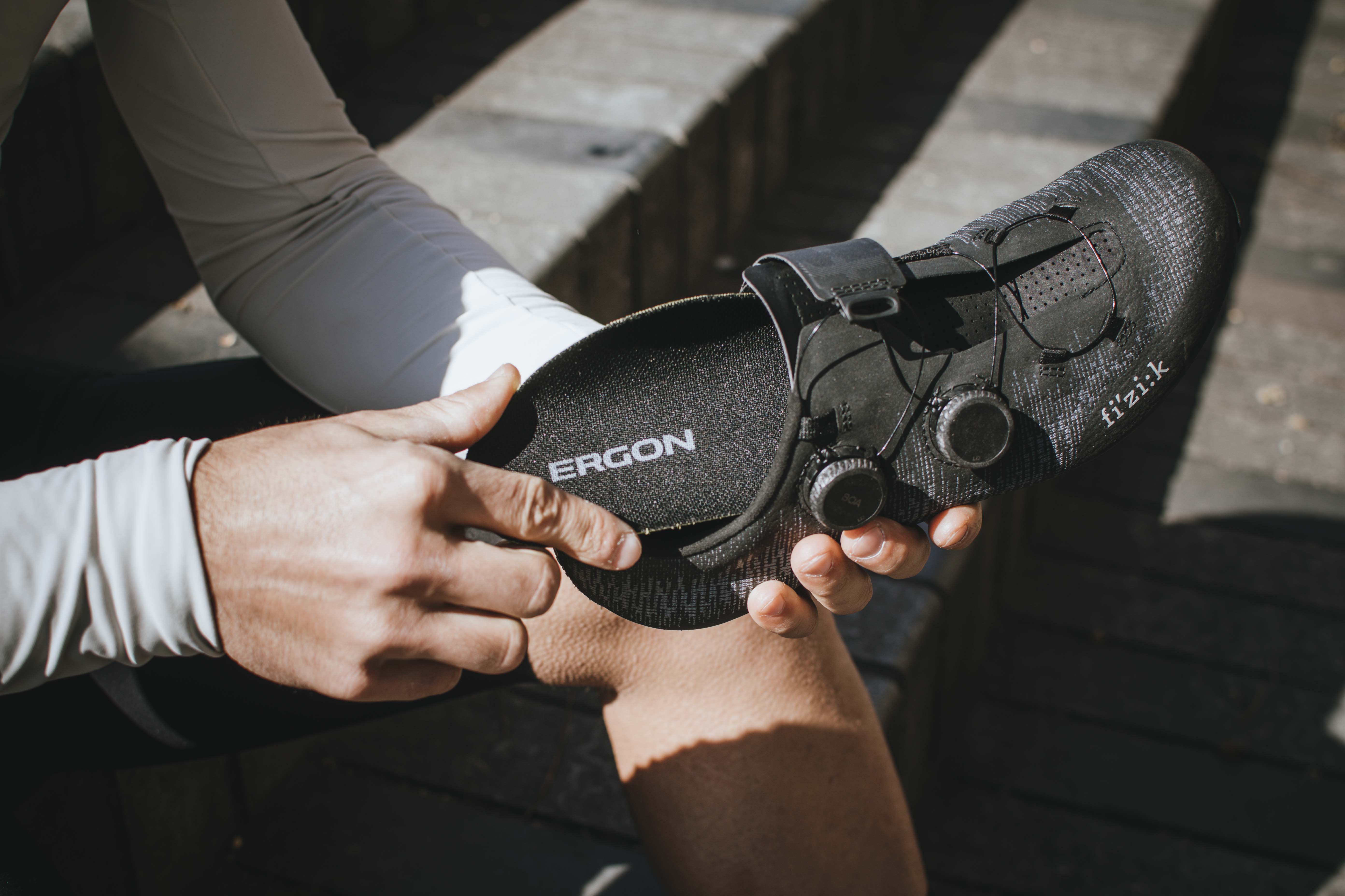 Ergon IP Solestar Innensohle in einem Radschuh für Stabilität und Komfort.