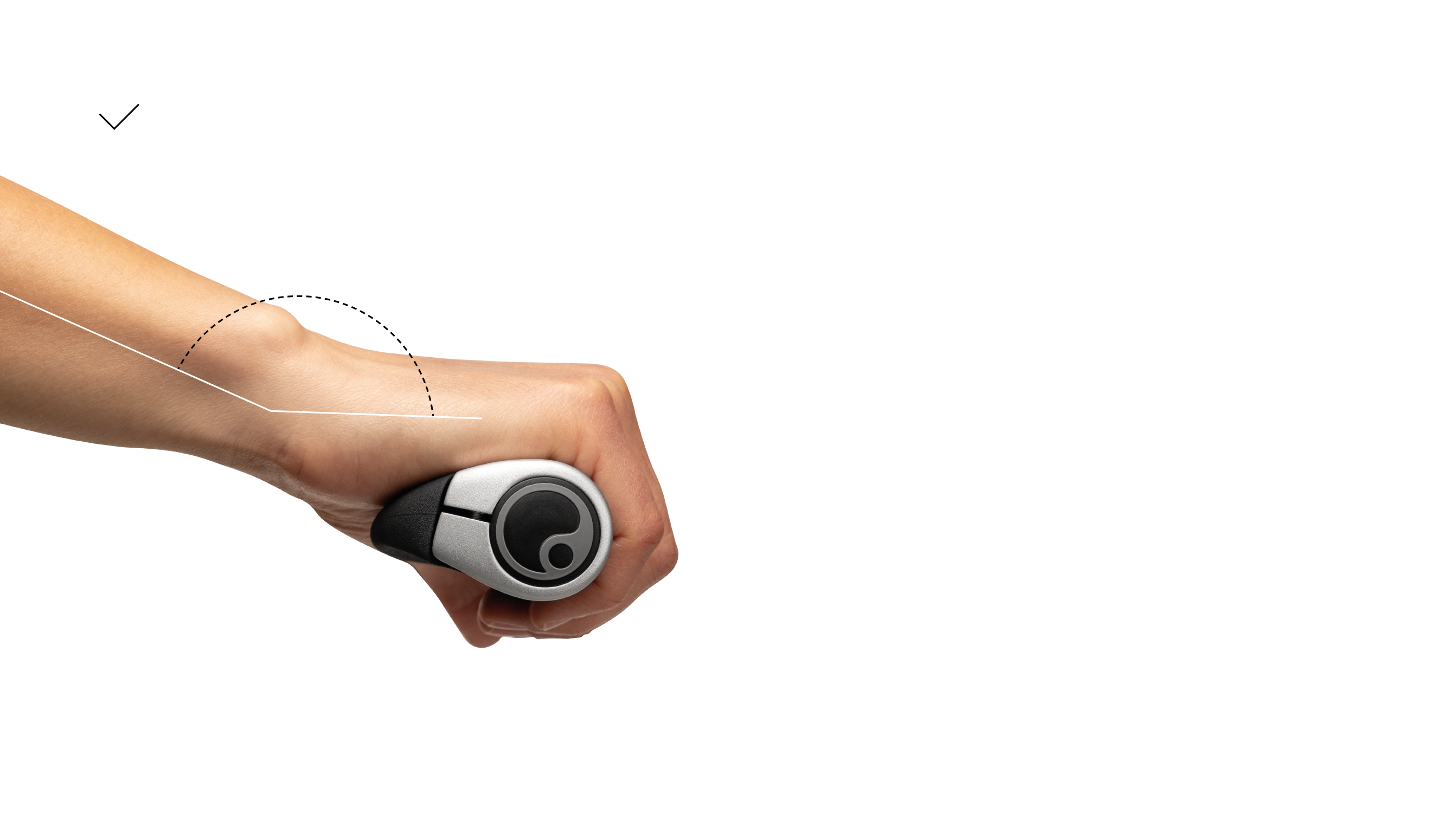 Darstellung der korrekten Handposition beim Ergon GP1 Evo Flügelgriff