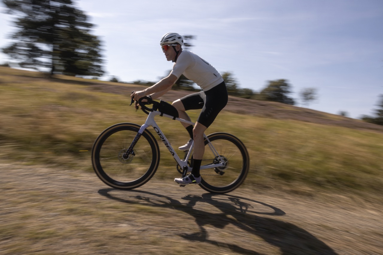 Man riding a gravel bike