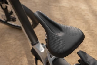 Ergon-Sattel - ST Core Evo Nahaufnahme eines Ergon Fahrradsattels - ST Core Evo
