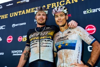 Cape-Epic-2025-SCR-Stage-7 Georg Egger and Lukas Baum from Speedcompany Racing