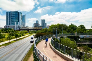 Austin Lamar pedestrian bridge
