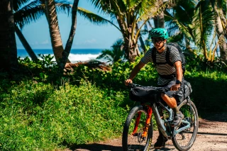 Fairbrother-Samoa Matthew Fairbrother riding along the sea